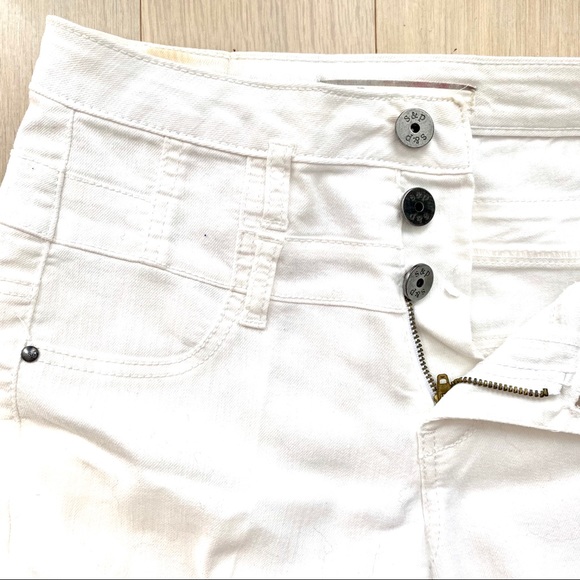 standards & practices Denim - S&P White Jeans Denim Cuffs